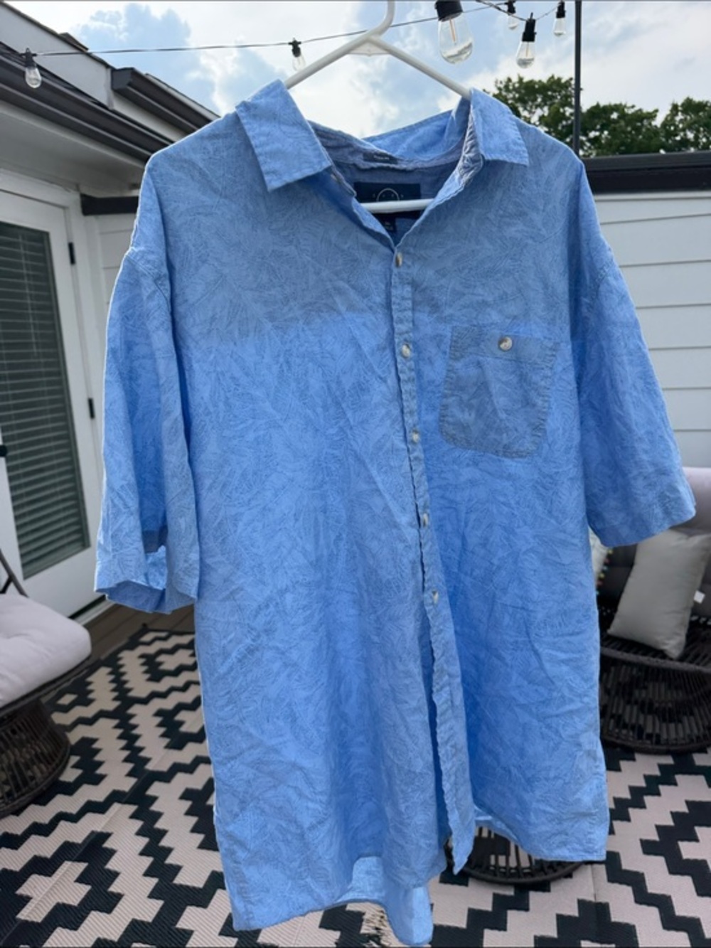 NWOT Casual Blue Button-Down Shirt for Men